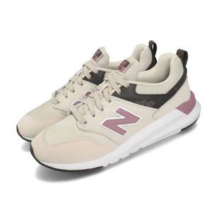 New Balance women's beige pink white sneaker